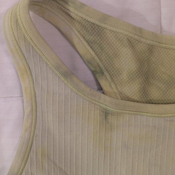 Lululemon Ebb to Street Cropped Racerback Tank Top 8 Marble Dye Wasabi Tie Dye - Picture 4 of 9